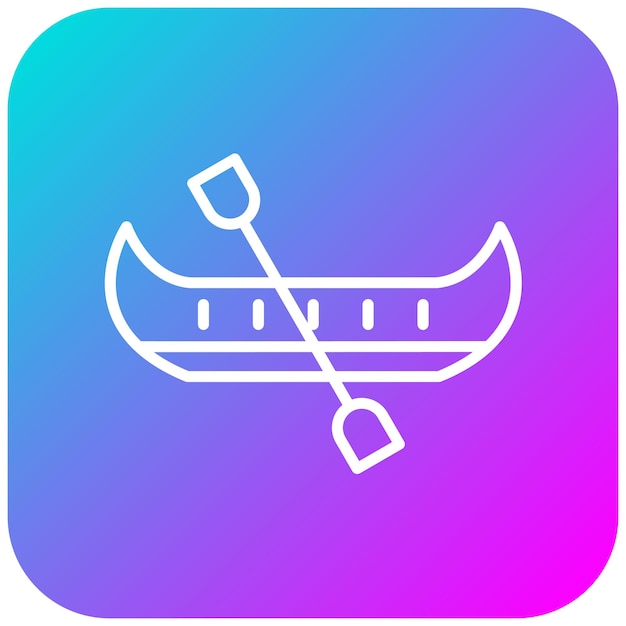 El icono vectorial de la canoa se puede usar para el conjunto de iconos de los Juegos Olímpicos