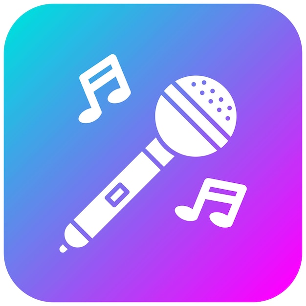 El icono vectorial de canto se puede usar para el conjunto de iconos de fiestas y celebraciones
