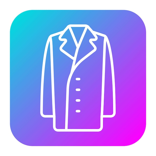 El icono vectorial de la capa larga de invierno se puede utilizar para el conjunto de iconos de invierno