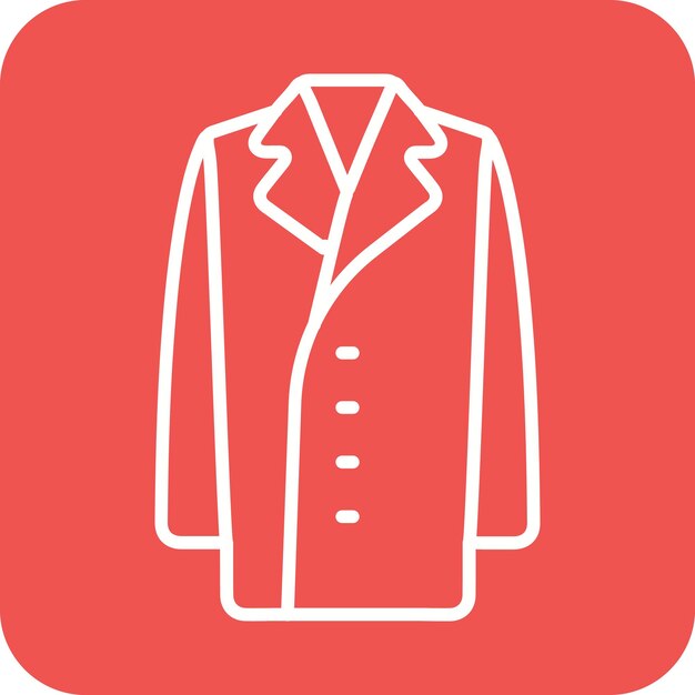 El icono vectorial de la capa larga de invierno se puede utilizar para el conjunto de iconos de invierno