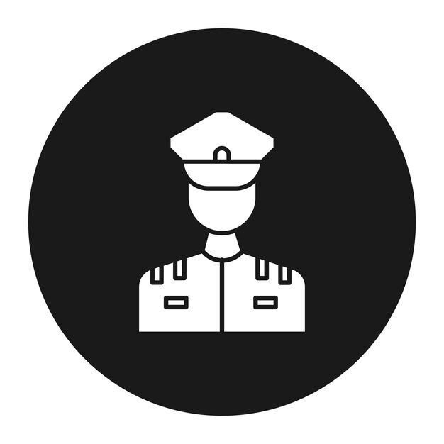 El icono vectorial del capitán del ejército se puede usar para el conjunto de iconos militares