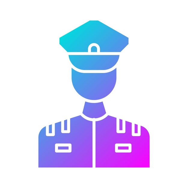 El icono vectorial del capitán del ejército se puede usar para el conjunto de iconos militares