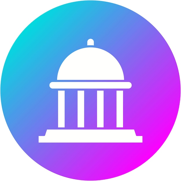 El icono vectorial de Capitolio se puede usar para el conjunto de iconos de puntos de referencia
