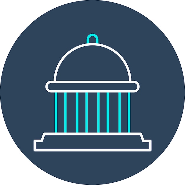 El icono vectorial de Capitolio se puede usar para el conjunto de iconos de puntos de referencia