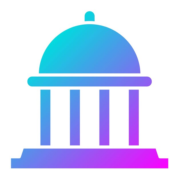 El icono vectorial de Capitolio se puede usar para el conjunto de iconos de puntos de referencia