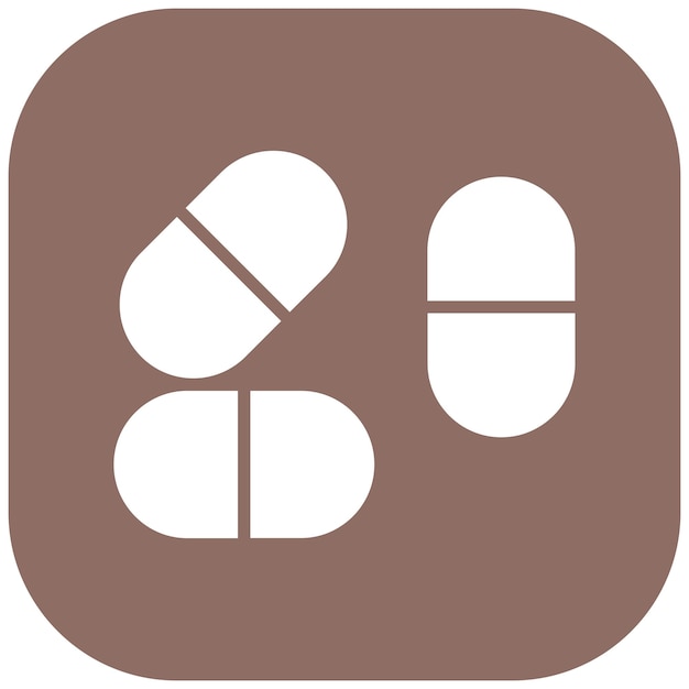 El icono vectorial de las cápsulas se puede utilizar para el conjunto de iconos de medicamentos