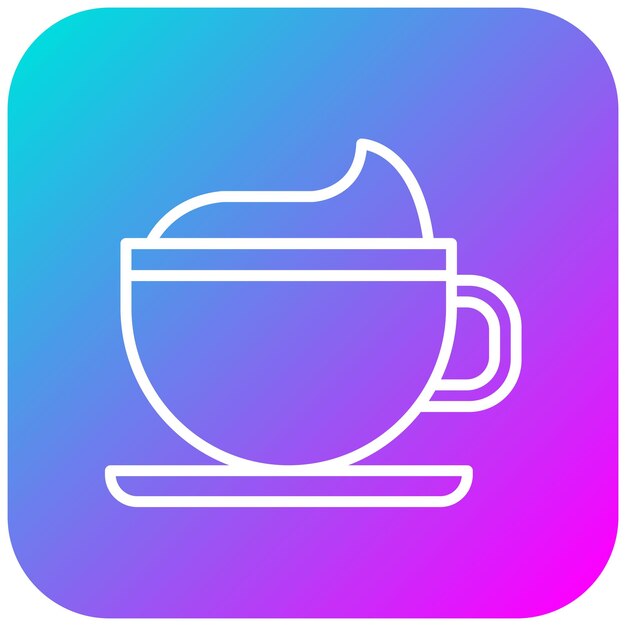 El icono vectorial de capuchino se puede usar para el conjunto de iconos de bebidas