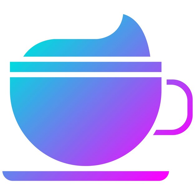 El icono vectorial de capuchino se puede usar para el conjunto de iconos de bebidas