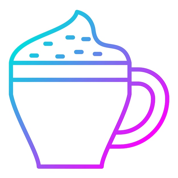 El icono vectorial de capuchino se puede usar para el conjunto de iconos de Italia