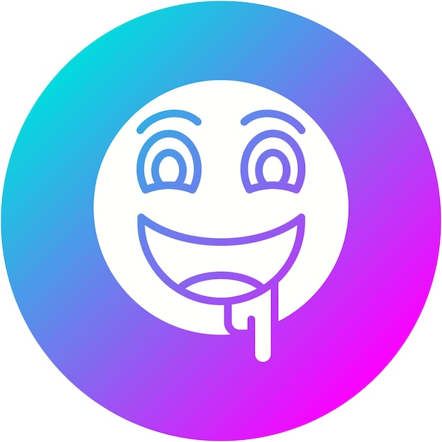 El icono vectorial de la cara babeante se puede usar para el conjunto de iconos de emoji