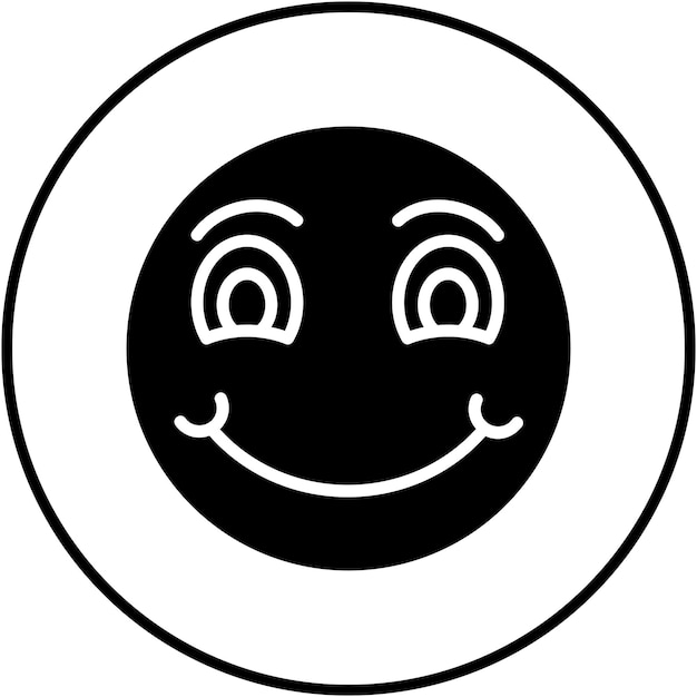 El icono vectorial de la cara ligeramente sonriente se puede usar para el conjunto de iconos de emoji