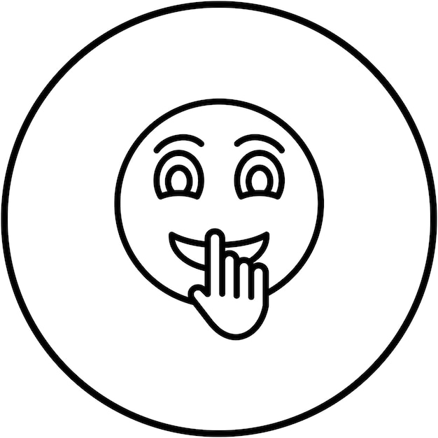 El icono vectorial de la cara se puede usar para el conjunto de iconos de emoji