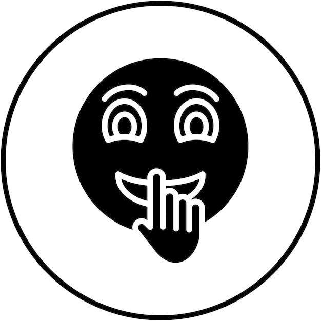 El icono vectorial de la cara se puede usar para el conjunto de iconos de emoji