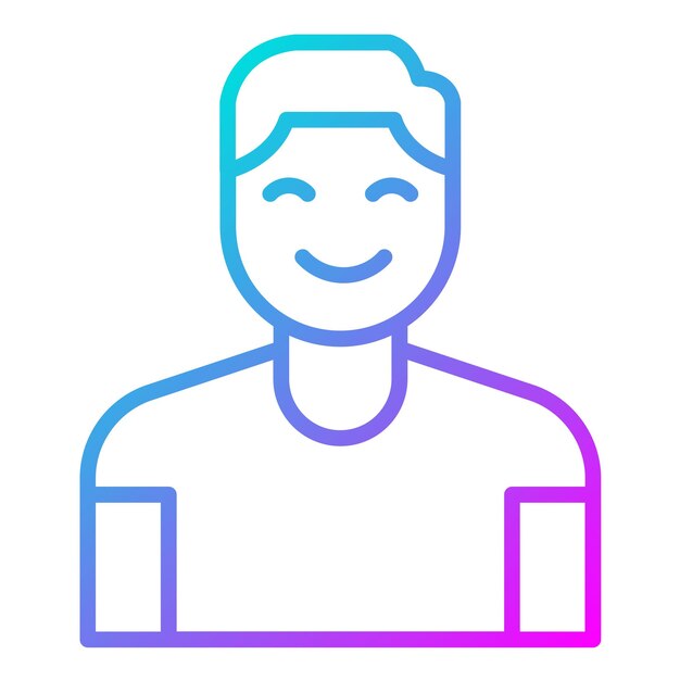 El icono vectorial de la cara sonriente se puede usar para el conjunto de iconos de amistad