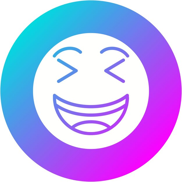 El icono vectorial de la cara sonriente se puede usar para el conjunto de iconos de emoji