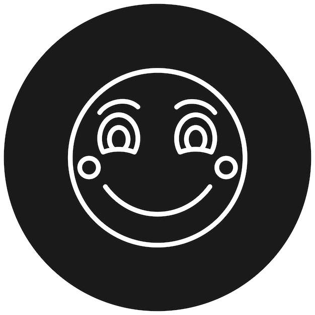 El icono vectorial de la cara sonriente se puede usar para el conjunto de iconos de emoji