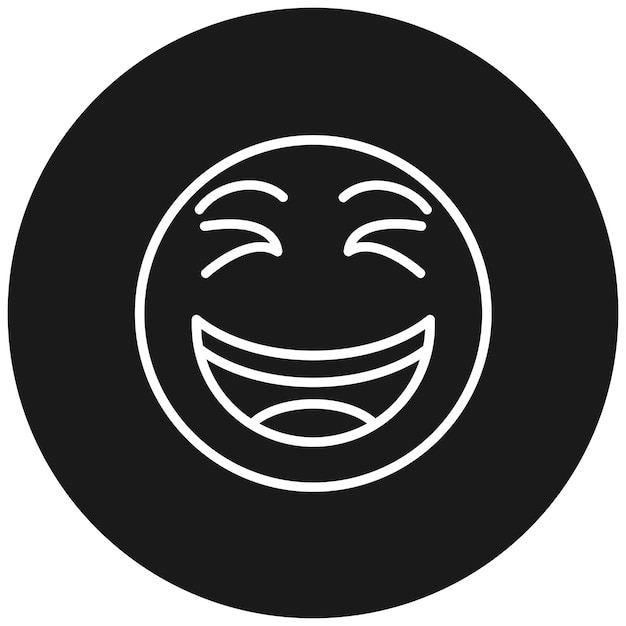 El icono vectorial de la cara sonriente se puede usar para el conjunto de iconos de emoji