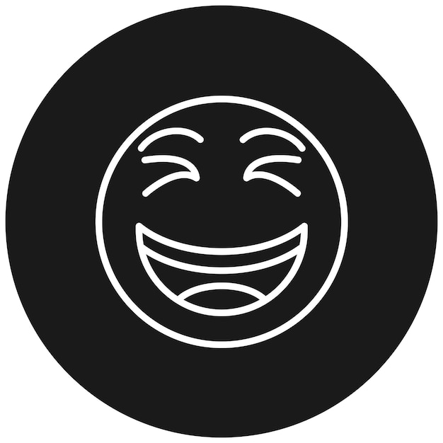 Vector el icono vectorial de la cara sonriente se puede usar para el conjunto de iconos de emoji