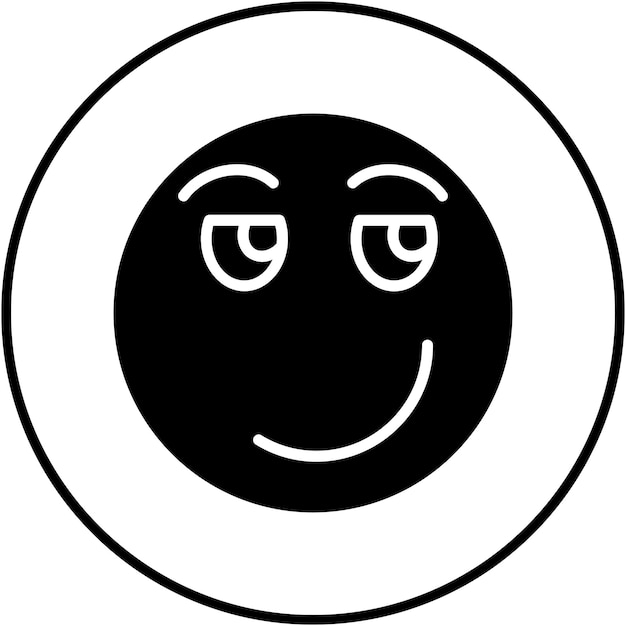 El icono vectorial de la cara sonriente se puede usar para el conjunto de iconos de emoji
