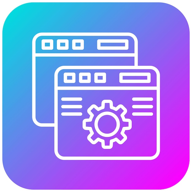 El icono vectorial de características personalizadas se puede utilizar para el conjunto de iconos de programación informática