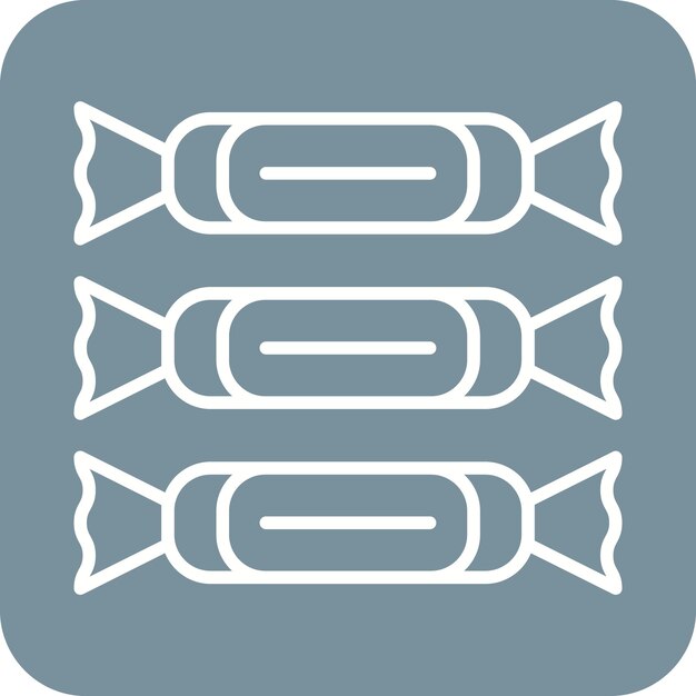 El icono vectorial de caramelos se puede usar para el conjunto de iconos de invierno