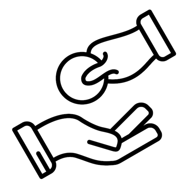 El icono vectorial de caridad se puede utilizar para el conjunto de iconos de la encuesta