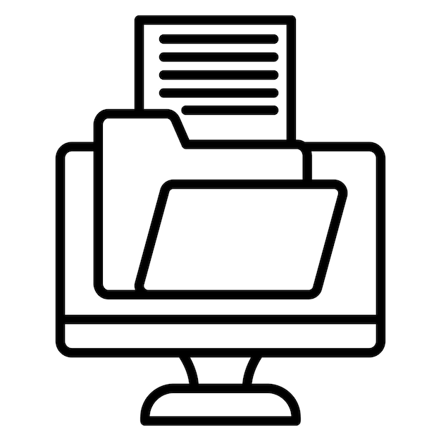 El icono vectorial de carpeta abierto se puede usar para el conjunto de iconos de documentos y archivos