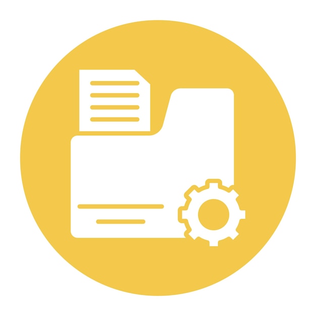 El icono vectorial de la carpeta de negocios se puede utilizar para el conjunto de iconos de negocios y finanzas