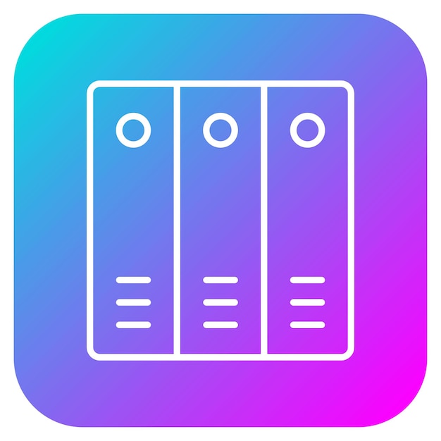 El icono vectorial de carpetas se puede usar para el conjunto de iconos de la biblioteca