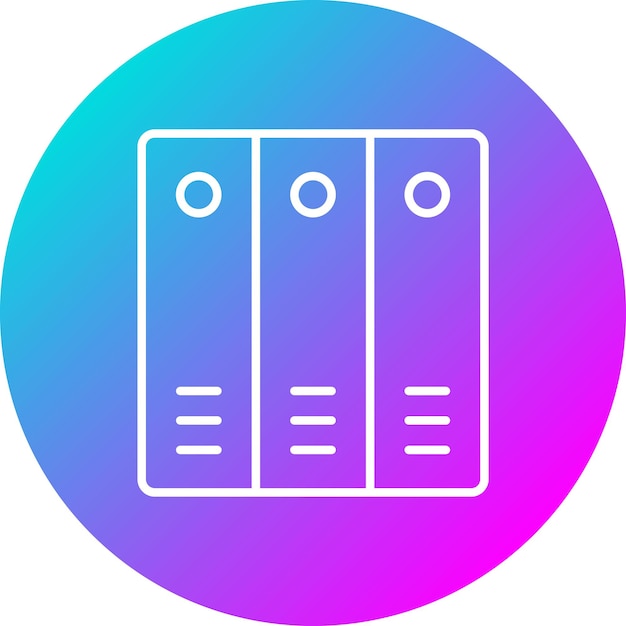 El icono vectorial de carpetas se puede usar para el conjunto de iconos de la biblioteca
