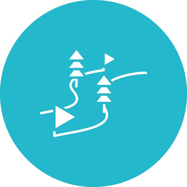 El icono vectorial de la carrera de snowboard se puede usar para el conjunto de iconos de los Juegos Olímpicos
