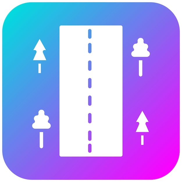 El icono vectorial de la carretera se puede utilizar para el conjunto de iconos de mapa y navegación