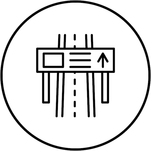 El icono vectorial de la carretera se puede utilizar para el conjunto de iconos de mapa y navegación