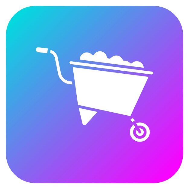 El icono vectorial de la carretilla se puede utilizar para el conjunto de iconos de herramientas de construcción