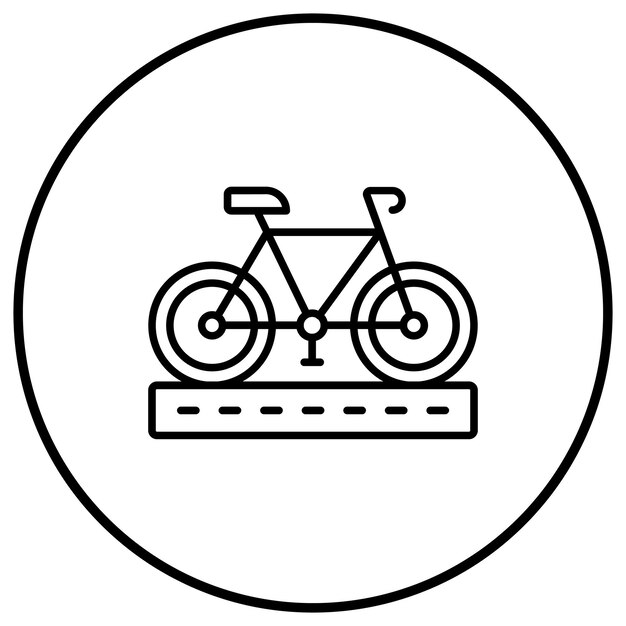 El icono vectorial del carril de bicicletas se puede usar para el conjunto de iconos de atletismo