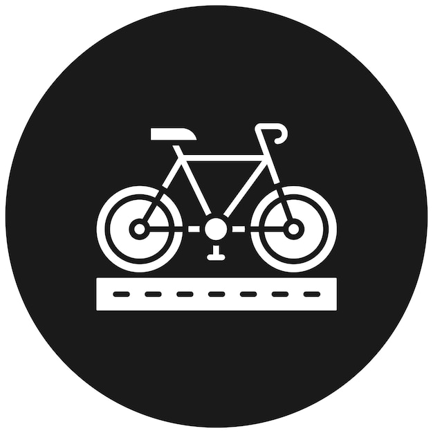 El icono vectorial del carril de bicicletas se puede usar para el conjunto de iconos de atletismo