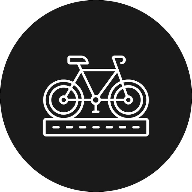 El icono vectorial del carril de bicicletas se puede usar para el conjunto de iconos de atletismo