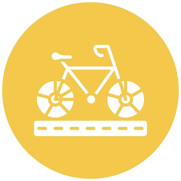 El icono vectorial del carril de bicicletas se puede usar para el conjunto de iconos de batería y energía