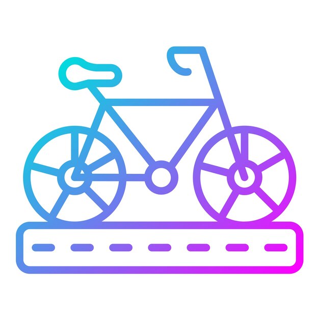 El icono vectorial del carril de bicicletas se puede usar para el conjunto de iconos de batería y energía