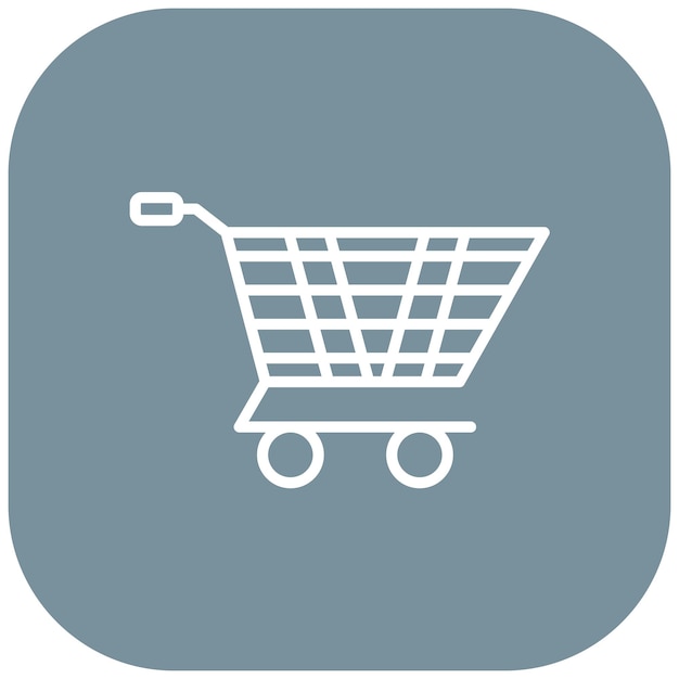 El icono vectorial del carrito de compras se puede utilizar para el conjunto de iconos de comercio electrónico de moda