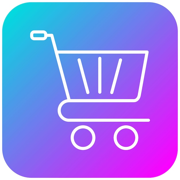 El icono vectorial del carrito de compras se puede utilizar para el conjunto de iconos de compras y comercio electrónico
