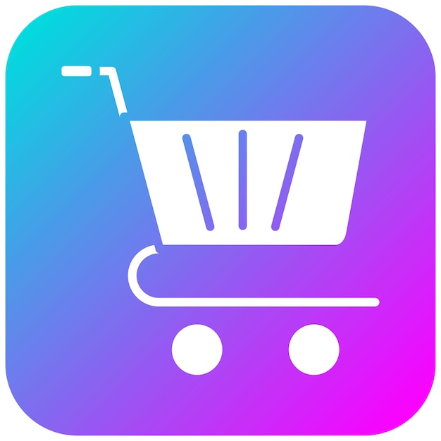 El icono vectorial del carrito de compras se puede utilizar para el conjunto de iconos de compras y comercio electrónico