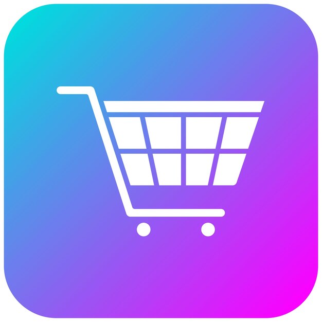 El icono vectorial del carrito de compras se puede utilizar para el conjunto de iconos del viernes de compras
