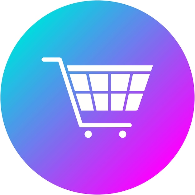 El icono vectorial del carrito de compras se puede utilizar para el conjunto de iconos del viernes de compras
