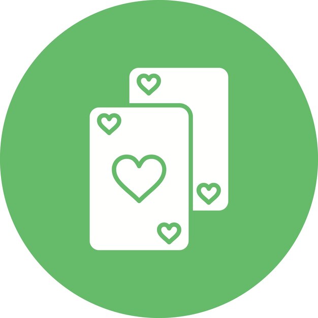 El icono vectorial de las cartas de juego se puede usar para el conjunto de iconos de juegos en línea