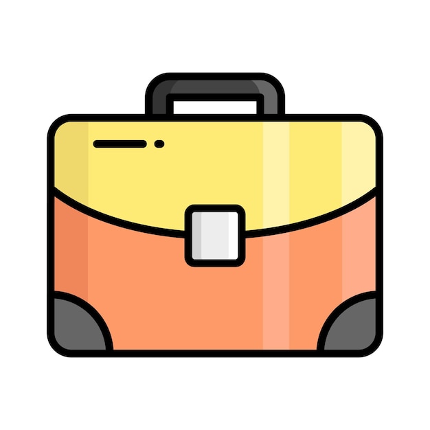 El icono vectorial de la cartera es un estuche portátil de estilo de moda