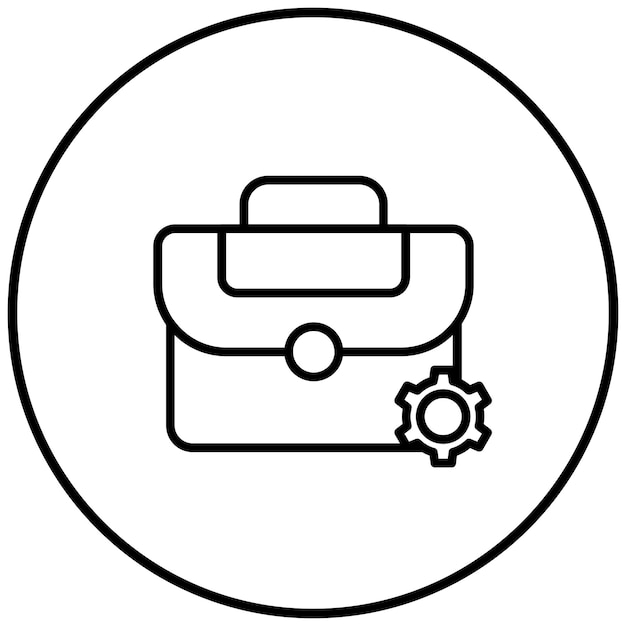 El icono vectorial de la cartera de proyectos se puede utilizar para el conjunto de iconos de evaluación de proyectos