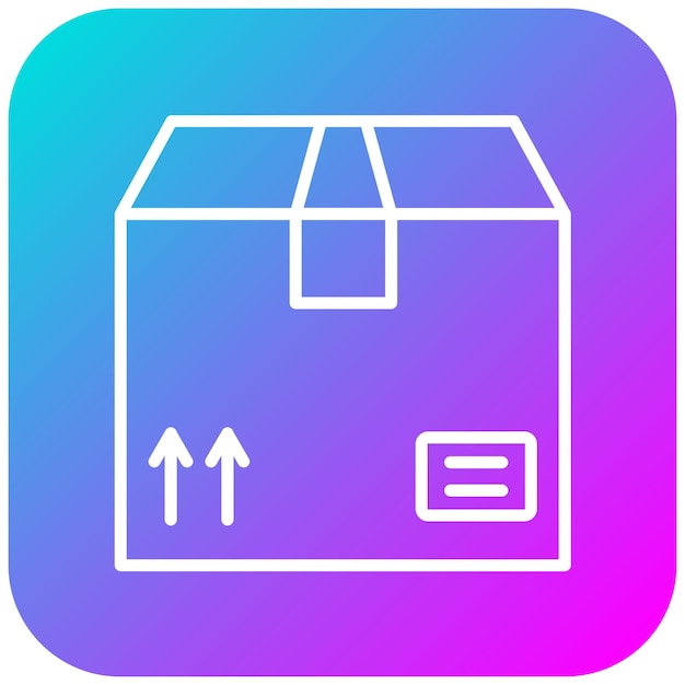 El icono vectorial de cartón se puede utilizar para el conjunto de iconos de compras y comercio electrónico