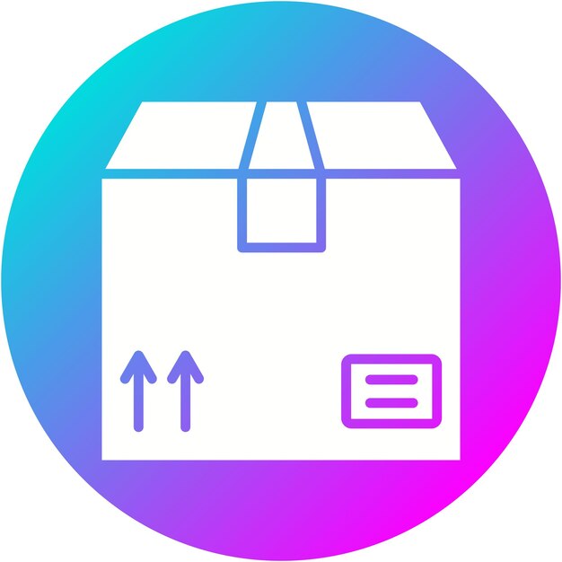 El icono vectorial de cartón se puede utilizar para el conjunto de iconos de compras y comercio electrónico
