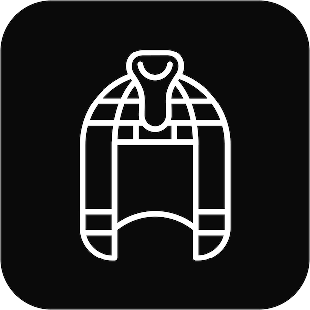 El icono vectorial del cartucho egipcio se puede usar para el conjunto de iconos de Egipto